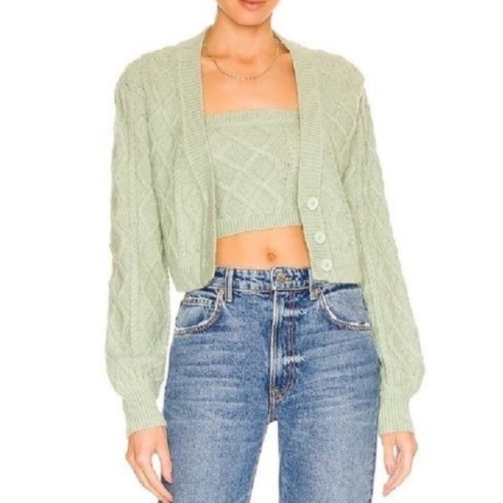 Lovers + Friends Opal Tube Top and Matching Opal Cardigan size S - NWT